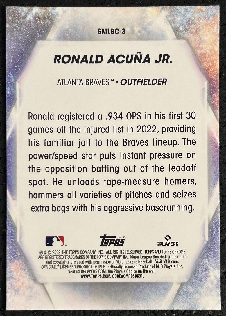 2023 Topps Chrome Stars of the MLB Ronald Acuna Jr. Atlanta Braves #SMLBC-3