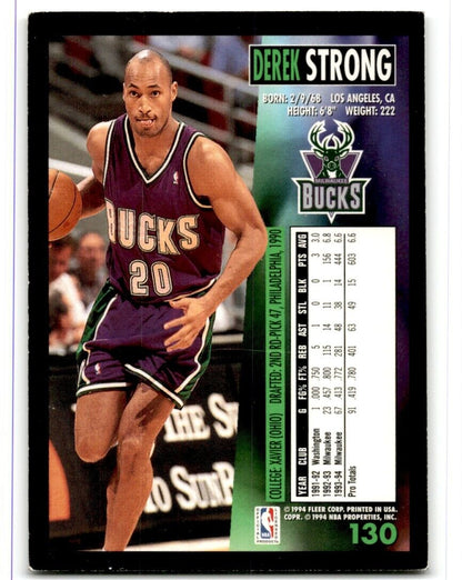 1994-95 Fleer Derek Strong Boston Celtics #130