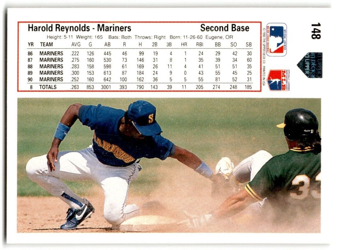 1991 Upper Deck Harold Reynolds Seattle Mariners #148