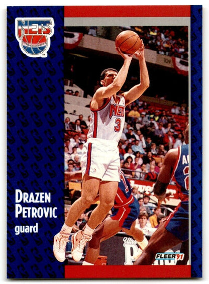 1991-92 Fleer Drazen Petrovic New Jersey Nets #134