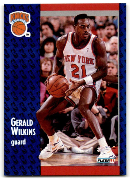 1991-92 Fleer Gerald Wilkins New York Knicks #142