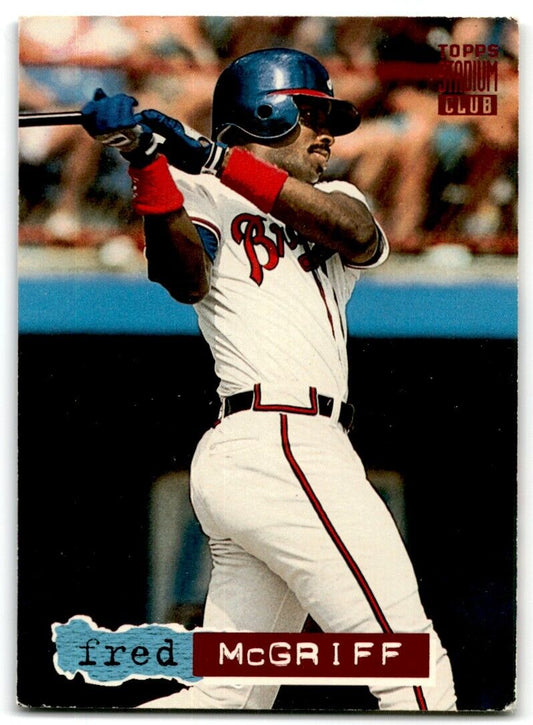 1994 Stadium Club Fred McGriff Atlanta Braves #665