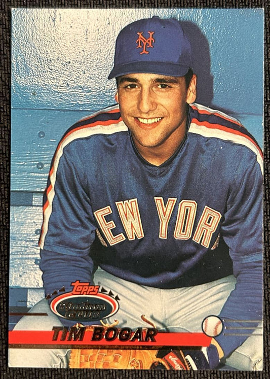 1993 Topps Stadium Club Tim Bogar Rookie New York Mets #702