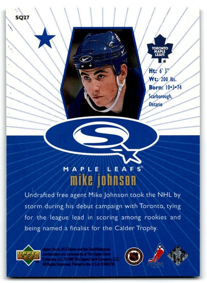 1998-99 UD Choice StarQuest Blue Mike Johnson Toronto Maple Leafs #SQ27