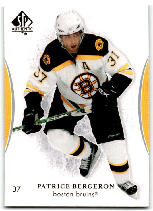 2008-09 SP Authentic Patrice Bergeron Boston Bruins #7