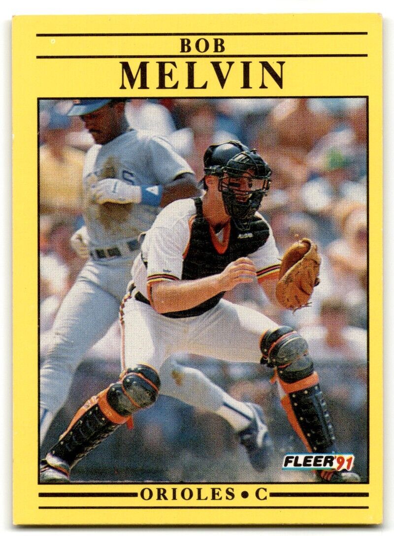 1991 Fleer Bob Melvin Baltimore Orioles #482