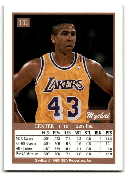 1990-91 SkyBox Mychal Thompson Los Angeles Lakers #141