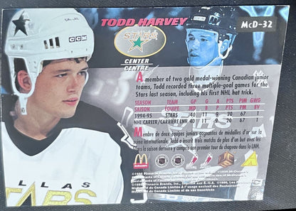 1995-96 Pinnacle McDonald's Game Winners Todd Harvey Dallas Stars #MCD-32