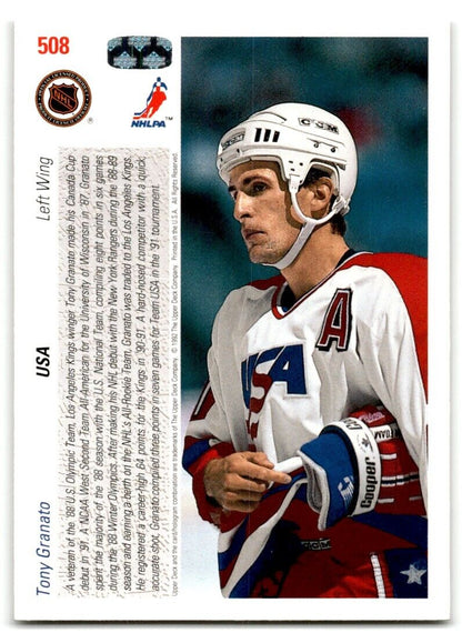 1991-92 Upper Deck Tony Granato USA #508