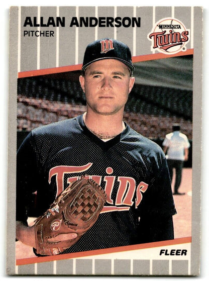 1989 Fleer Allan Anderson Minnesota Twins #102