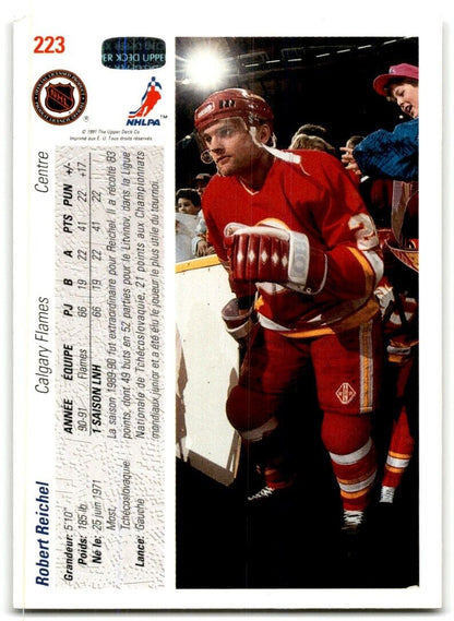 1991-92 Upper Deck French Robert Reichel Calgary Flames #223