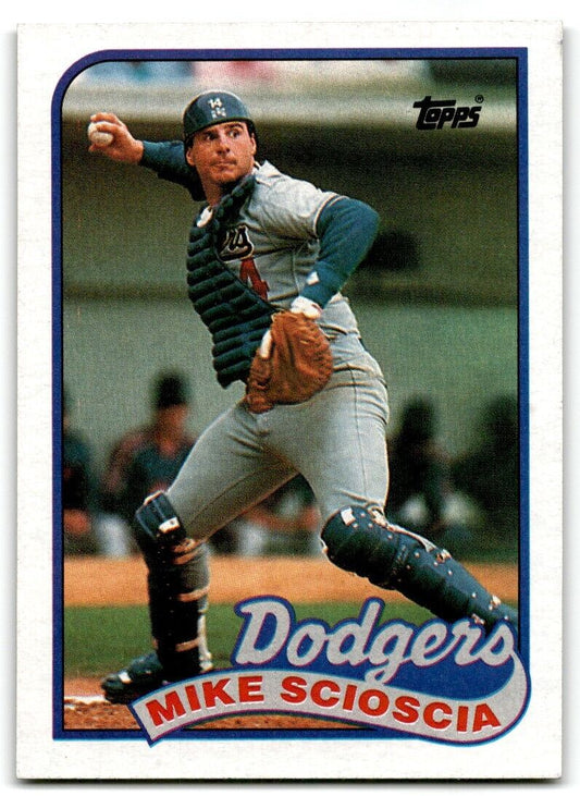 1989 Topps Mike Scioscia Los Angeles Dodgers #755