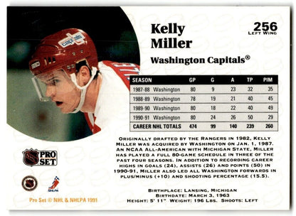 1991-92 Pro Set Kelly Miller Washington Capitals #256