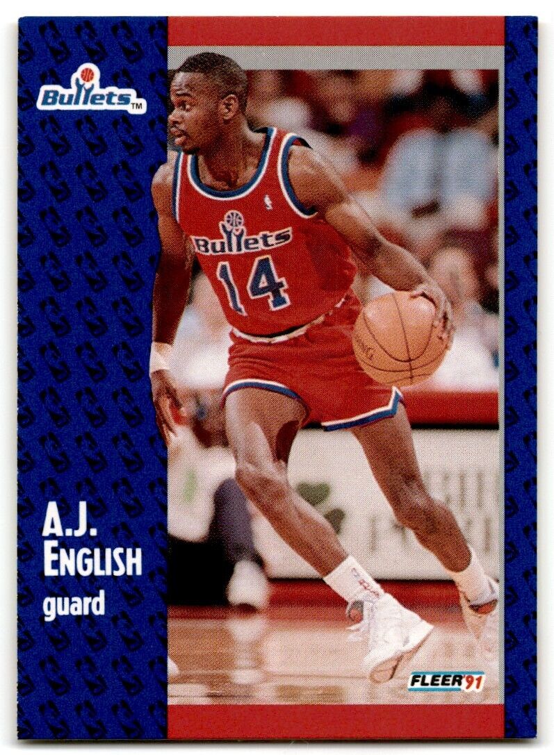 1991-92 Fleer A.J. English Rookie Washington Bullets #206