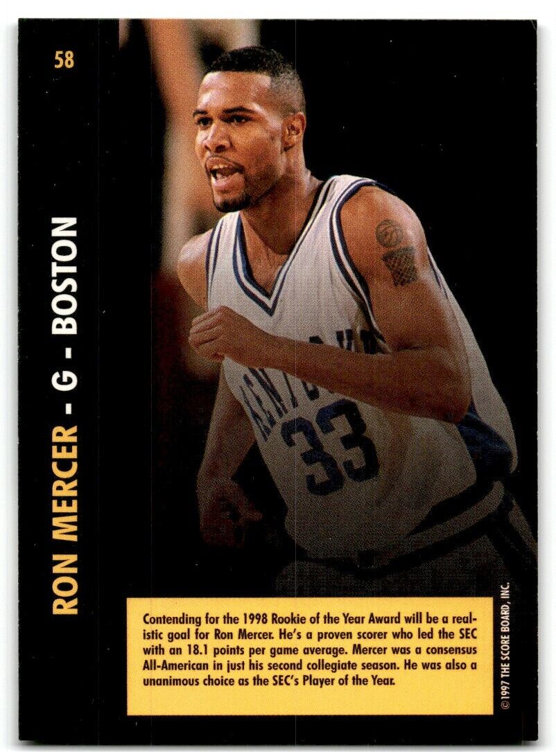 1997-98 Score Board Rookies Ron Mercer Kentucky Wildcats #58