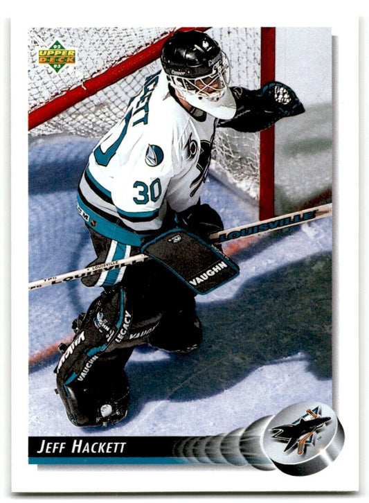 1992-93 Upper Deck Jeff Hackett San Jose Sharks #308