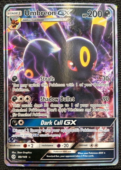 2017 Sun & Moon Umbreon-GX Stage 1/Rare Holo GX #80