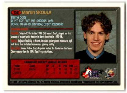 1998-99 Bowman CHL Martin Skoula Barrie Colts #158