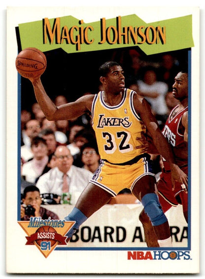 1991-92 Hoops Magic Johnson Los Angeles Lakers #316