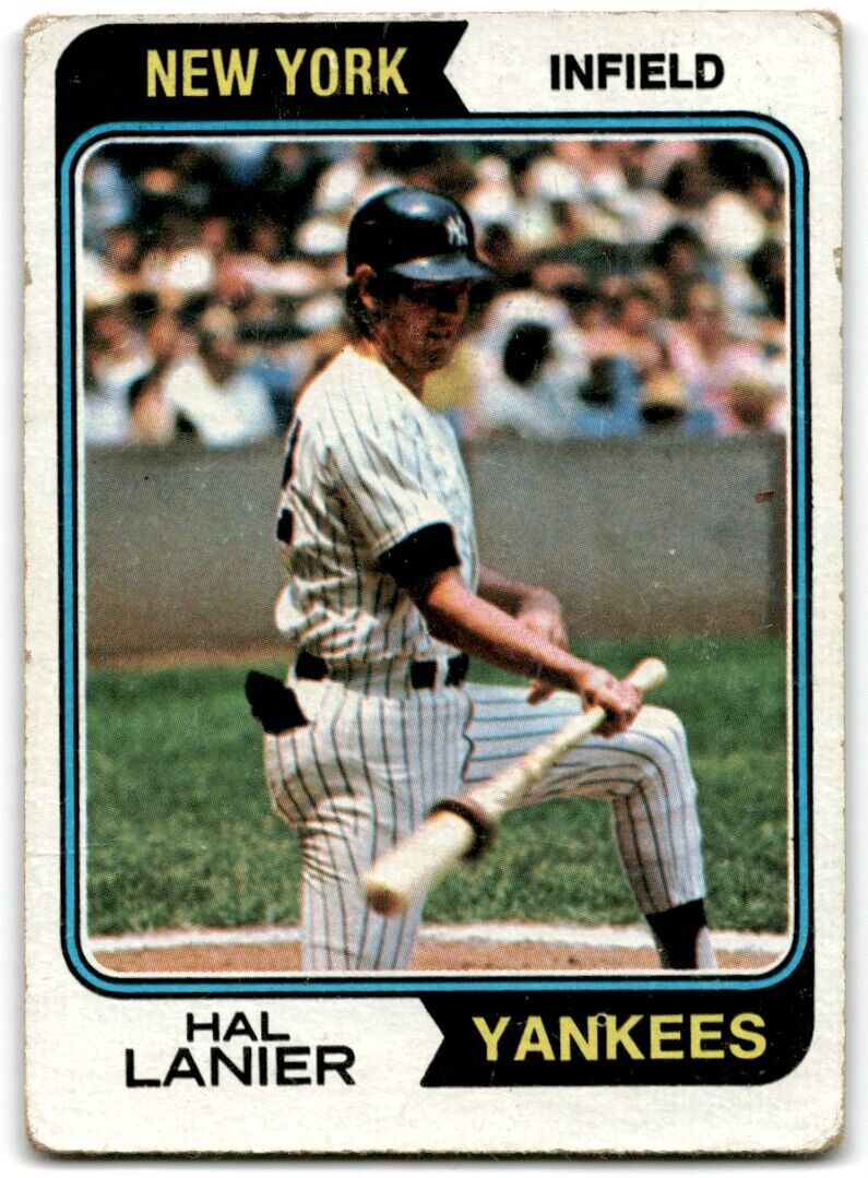 1974 Topps Hal Lanier New York Yankees #588