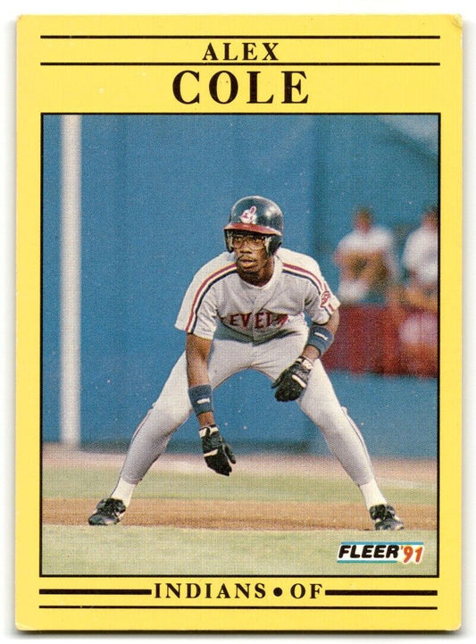 1991 Fleer Alex Cole Cleveland Indians #365