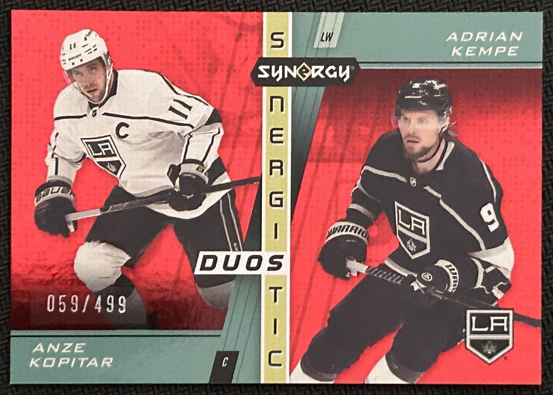 2021-22 Synergy Synergitic Duos Anze Kopitar / Adrian Kempe 059/499 Los Angeles