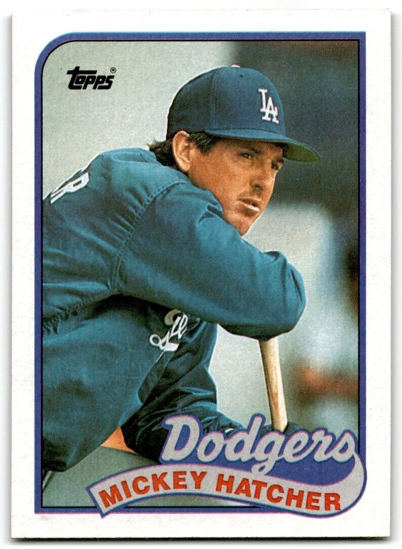 1989 Topps Mickey Hatcher Los Angeles Dodgers #483