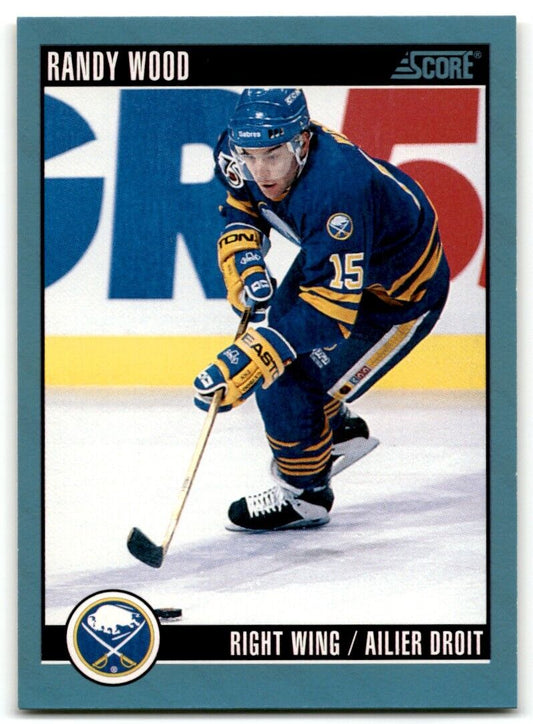 1992-93 Score Randy Wood Buffalo Sabres #73