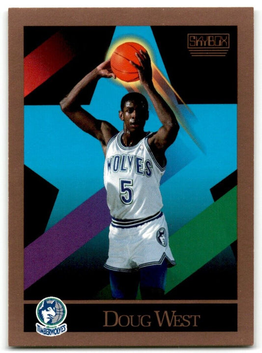 1990-91 SkyBox Doug West Rookie Minnesota Timberwolves #397