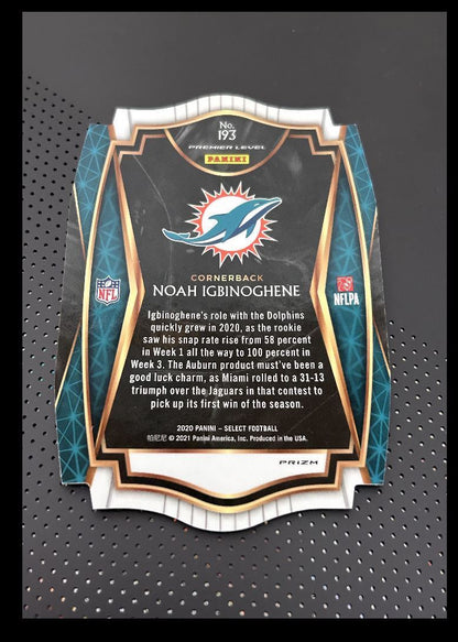 2020 Panini Select red Noah Igbinoghene Rookie Miami Dolphins #193 Die-Cut