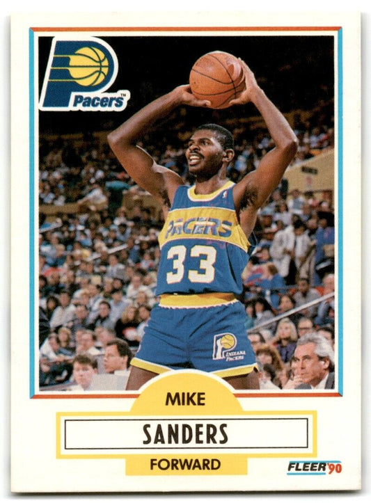 1990-91 Fleer Mike Sanders Indiana Pacers #80