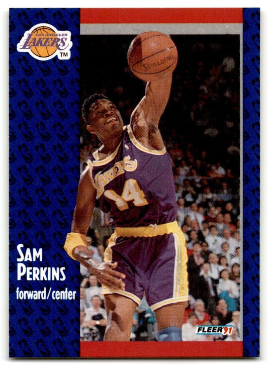 1991-92 Fleer Sam Perkins Los Angeles Lakers #101