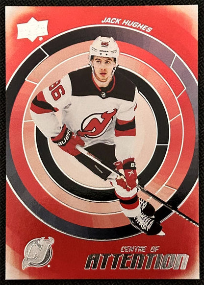 2022-23 Upper Deck Centre of Attention Jack Hughes New Jersey Devils #CA-15