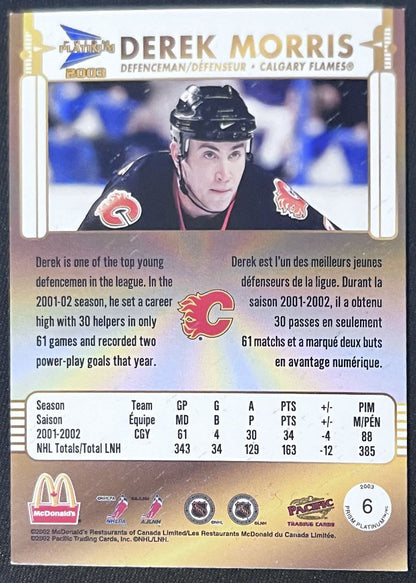 2002-03 Pacific McDonald's Derek Morris Calgary Flames #6