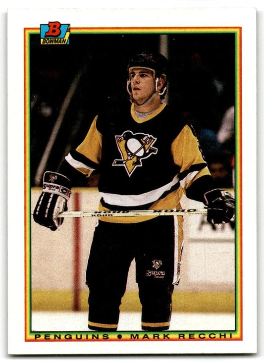 1990-91 Bowman Mark Recchi Rookie Pittsburgh Penguins #206