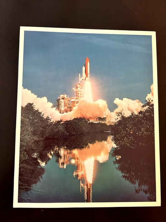 NASA Space Shuttle launch Grand Postal Card 10x8