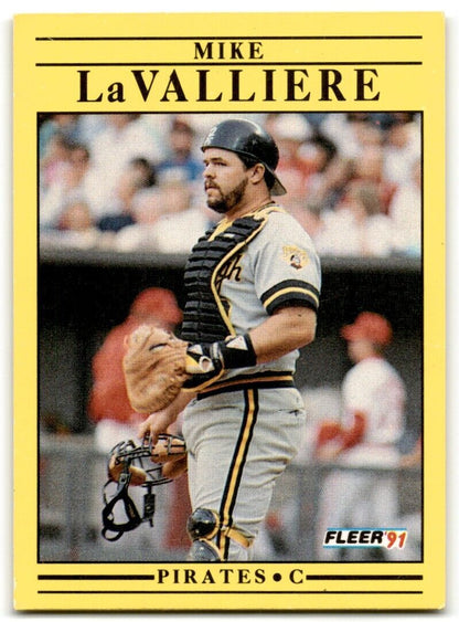 1991 Fleer Mike LaValliere Pittsburgh Pirates #42