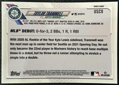 2021 Topps Chrome Update Taylor Trammell Seattle Mariners #USC8