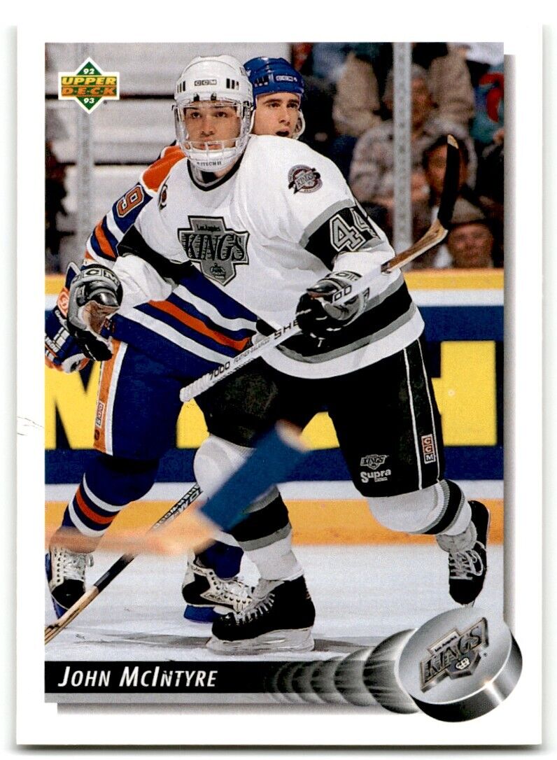 1992-93 Upper Deck John McIntyre Los Angeles Kings #118