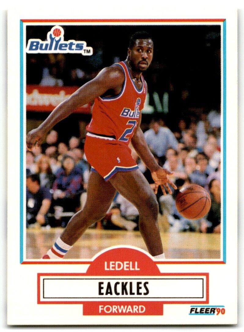 1990-91 Fleer Ledell Eackles Washington Bullets #191