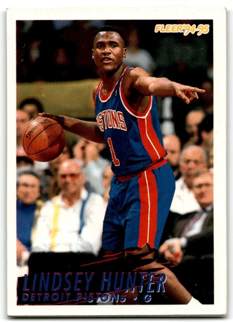 1994-95 Fleer Lindsey Hunter Detroit Pistons #25