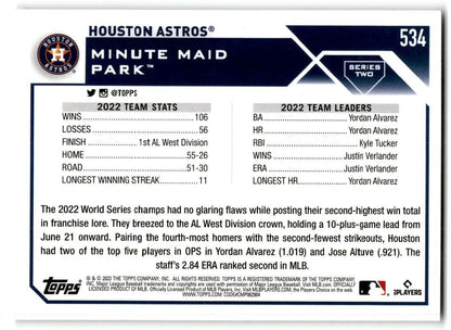 2023 Topps Houston Astros Houston Astros #534