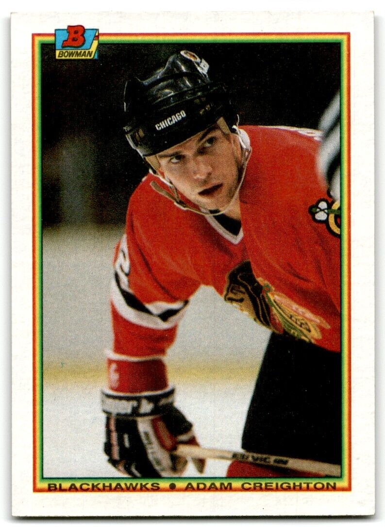 1990-91 Bowman Adam Creighton Chicago Blackhawks #9