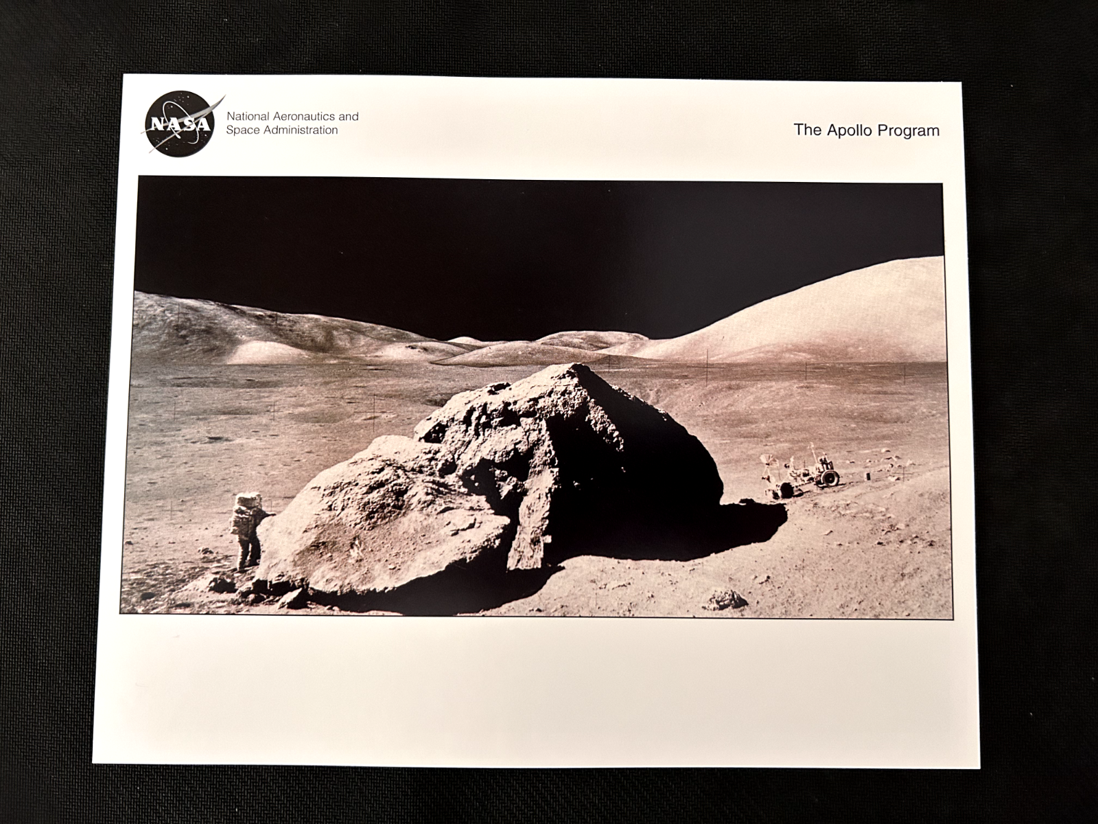 NASA The Apollo program history and significant date 8X10 litho