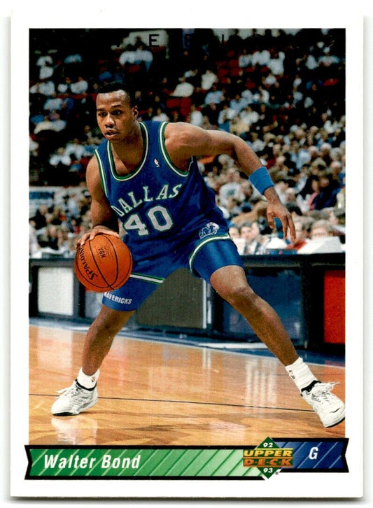 1992-93 Upper Deck Walter Bond Dallas Mavericks #314