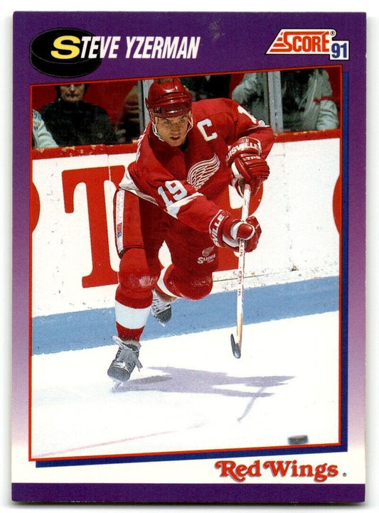 1991-92 Score American Steve Yzerman Detroit Red Wings #190