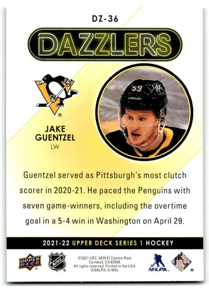 2021-22 Upper Deck Dazzlers Jake Guentzel Pittsburgh Penguins #DZ-36