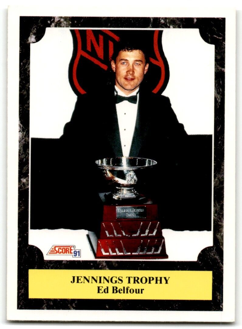 1991-92 Score Canadian Ed Belfour (Jennings Trophy) Chicago Blackhawks #323