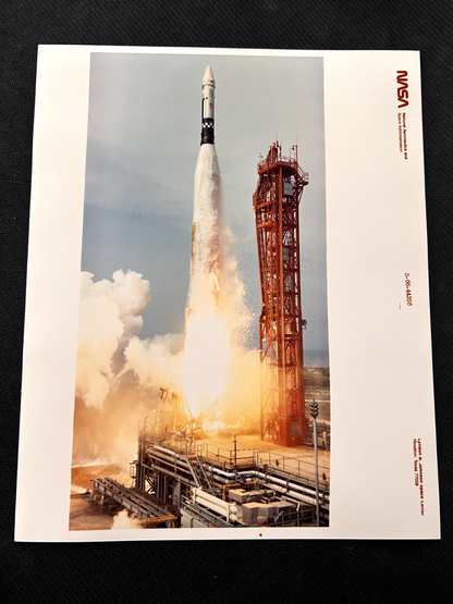 NASA Gemini 10 - GT-10 Agena lift-off red numbered S66-44326 Kodak photo