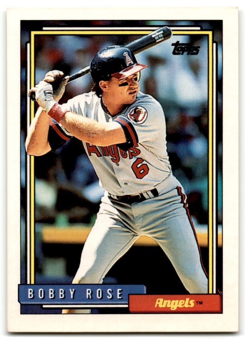 1992 Topps Bobby Rose California Angels #652